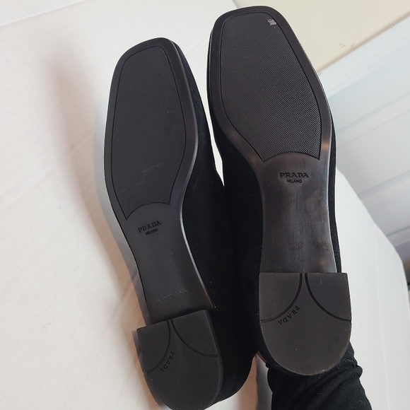 PRADA Black Suede Ankle Chelsea Booties - Picture 4 of 13